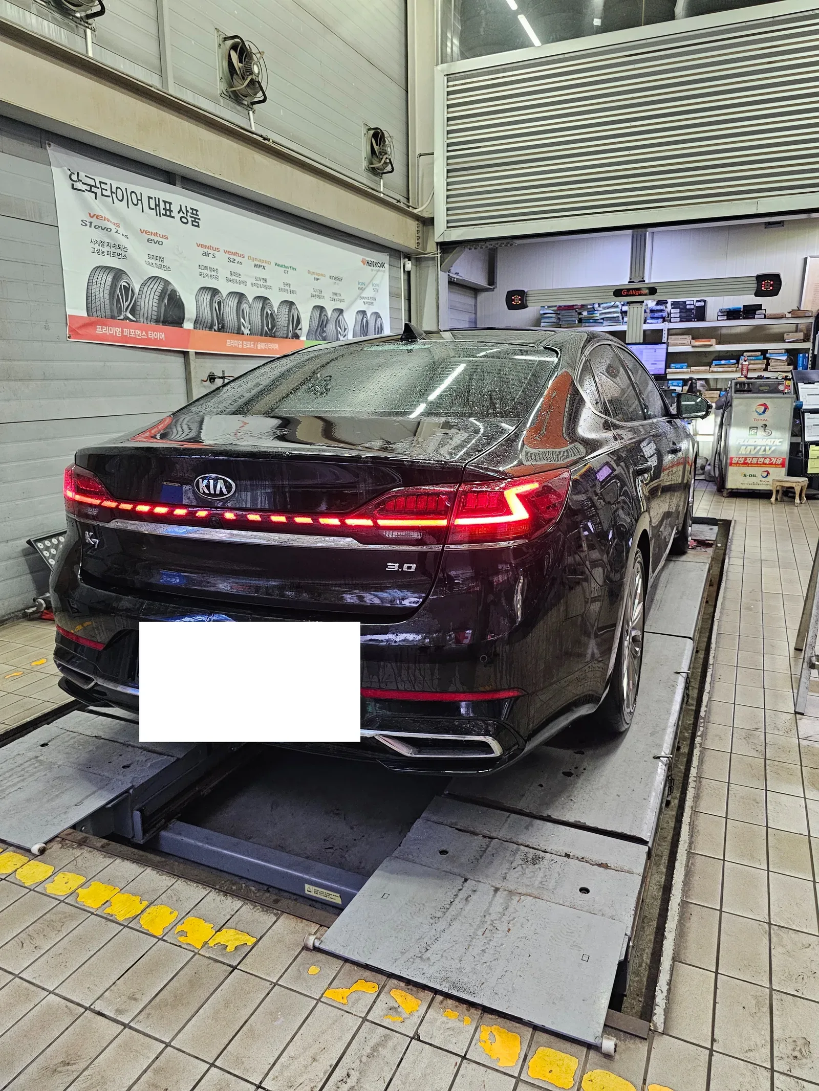 기아 K7 245/40R19 한국타이어 벤투스 S2 AS 타이어 장착 완료 사진