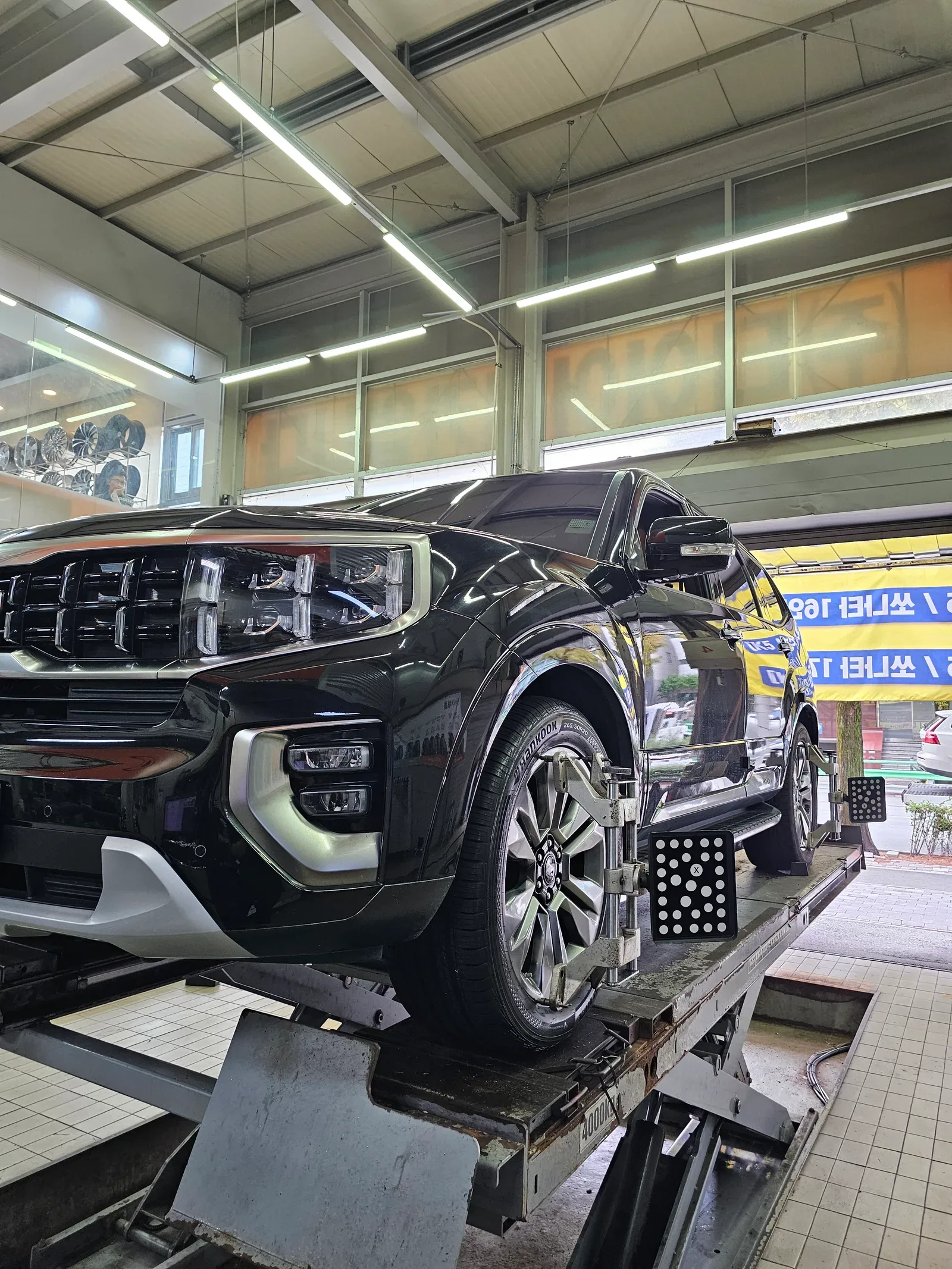 기아 모하비 265/50R20 얼라인먼트 타깃판 건 모하비