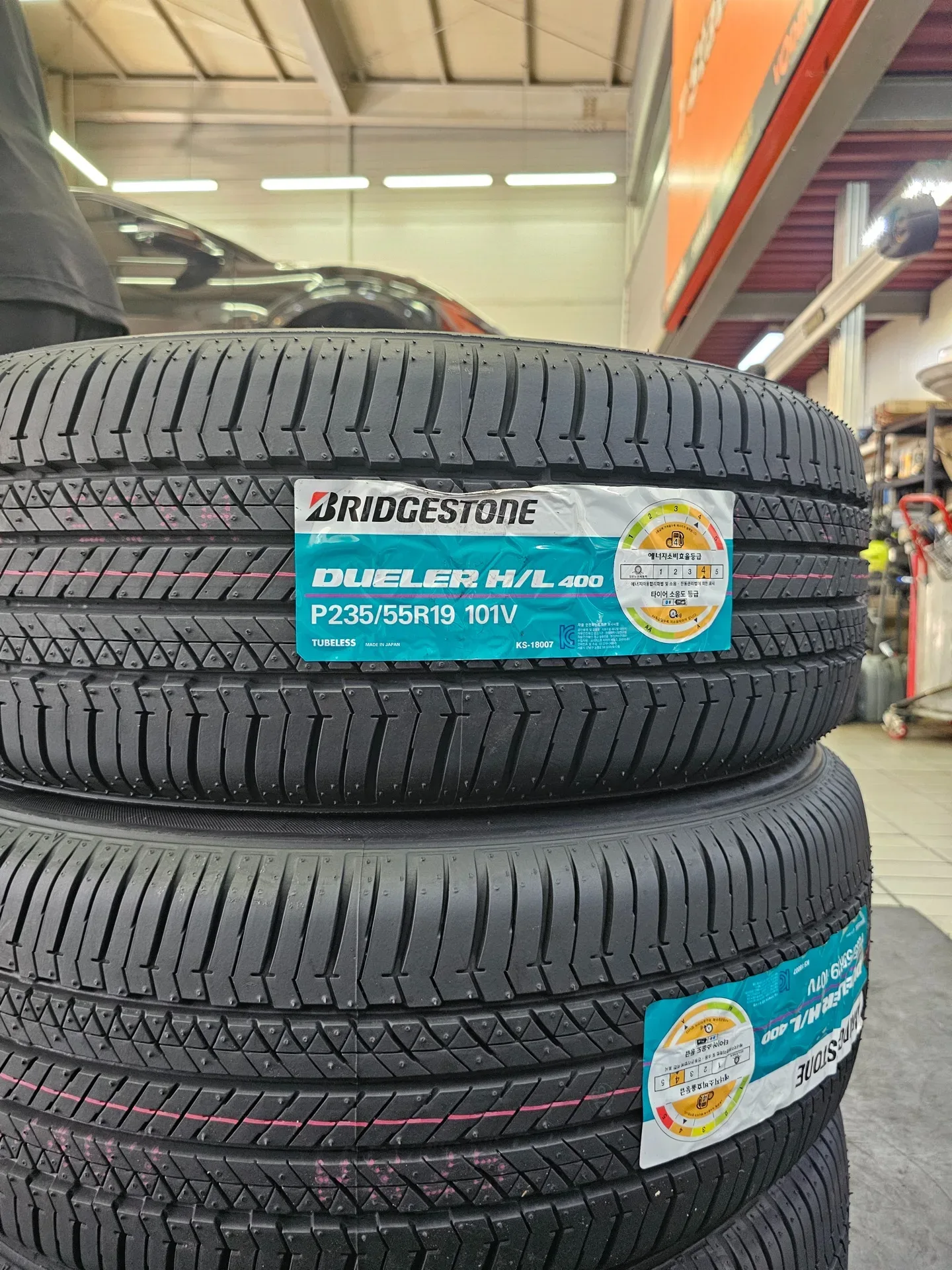기아 EV6 235/55R19 브리지스톤 듀얼러 H/L 400 P235/55R19 101V 라벨