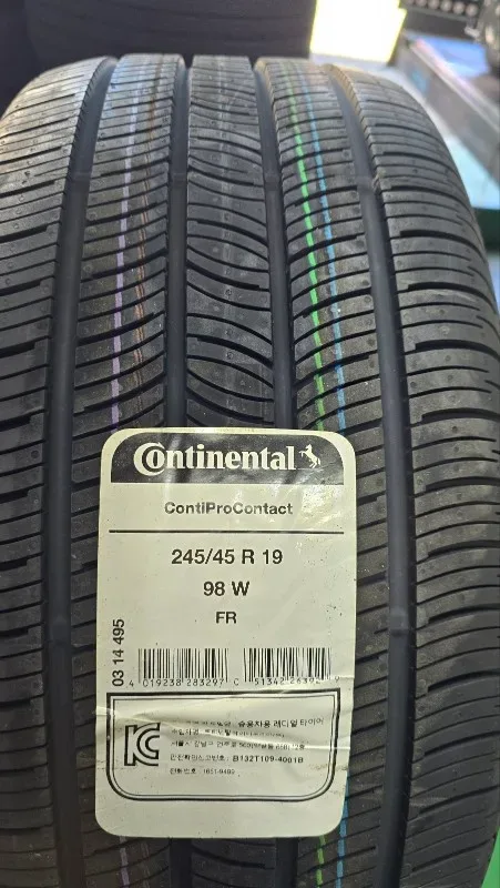 기아 K9 245/45R19 · 275/40R19 앞 245/45R19 98W FR 라벨